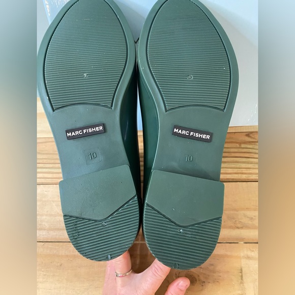 Marc Fisher Green Rainy Buckle Detail Pull On Ankle Rain Boots 10 NEW - Picture 6 of 7